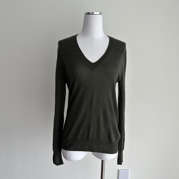 J Crew Collection Sweater Womens Medium Italian Cashmere V Neck Lightweight - Picture 1 of 9